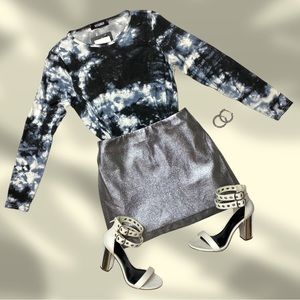 H&M Silver Platinum Skirt